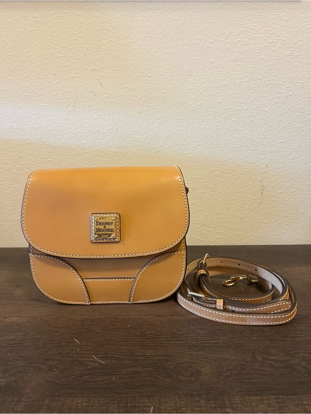Dooney & Bourke Leather Crossbody Saddle Bag